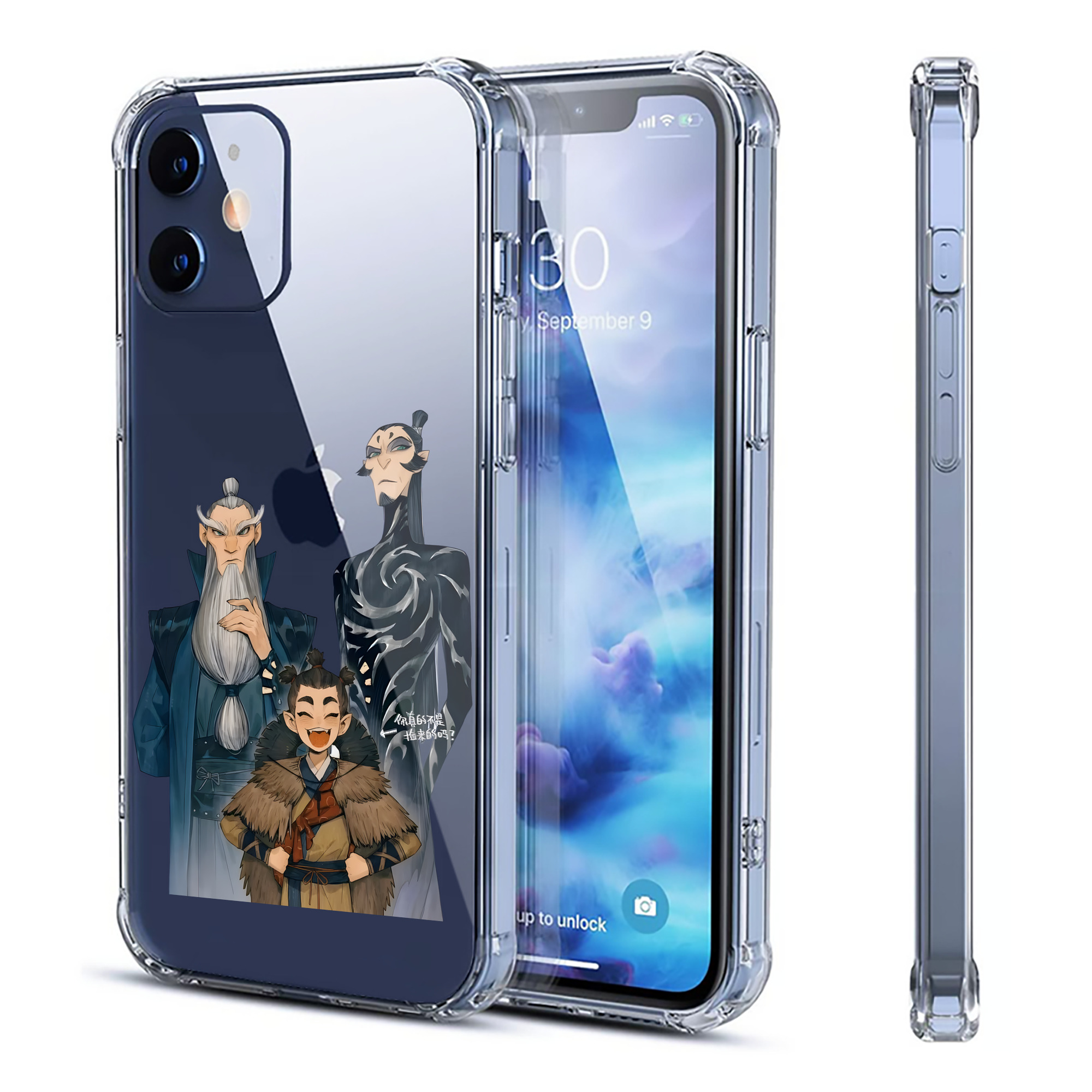 （画像用） Ne Zha 2 ナタ 魔童の大暴れ 【iPhone 12シリーズ対応】透明スマホケース（クリアソフトケース）